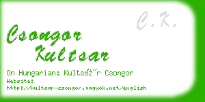 csongor kultsar business card